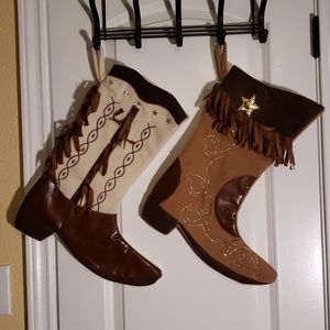 His and Hers Cowboy Boot Stockings